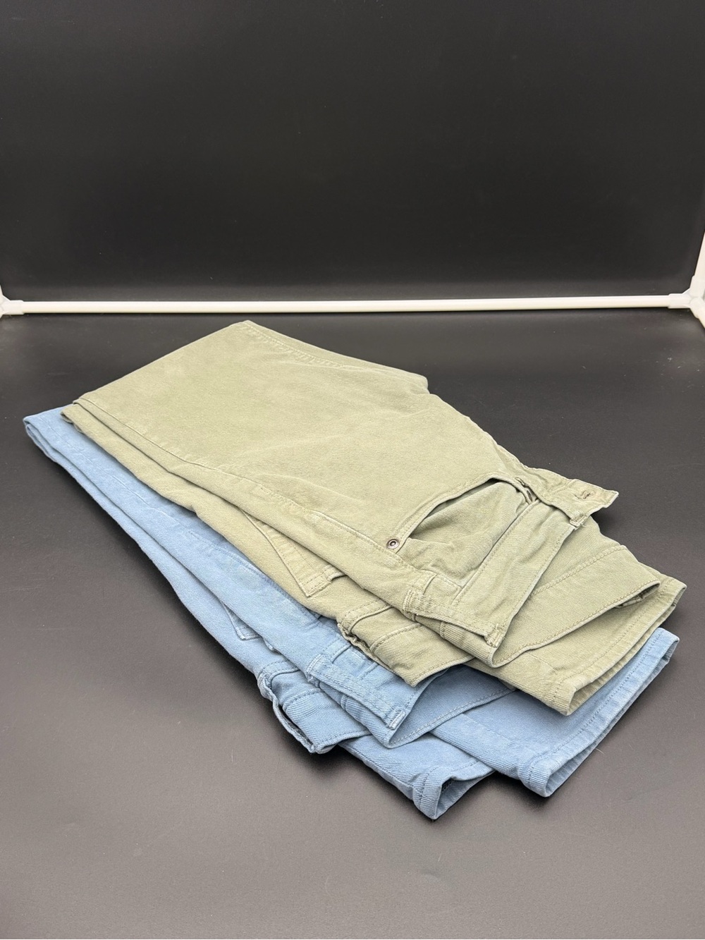 J. Crew Olive and Light Blue Slim Jeans
